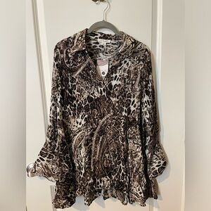 Simply Noelle Flowy Tunic Top - Animal Print